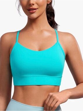 CRZ YOGA Butterlux Y-back Padded Sports Bra- Spectral Blue